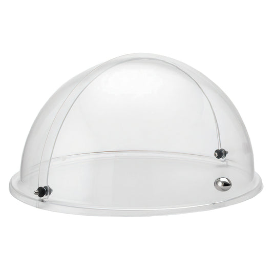 Clear Plastic Round Roll Top Dome Cover with Stainless Ste