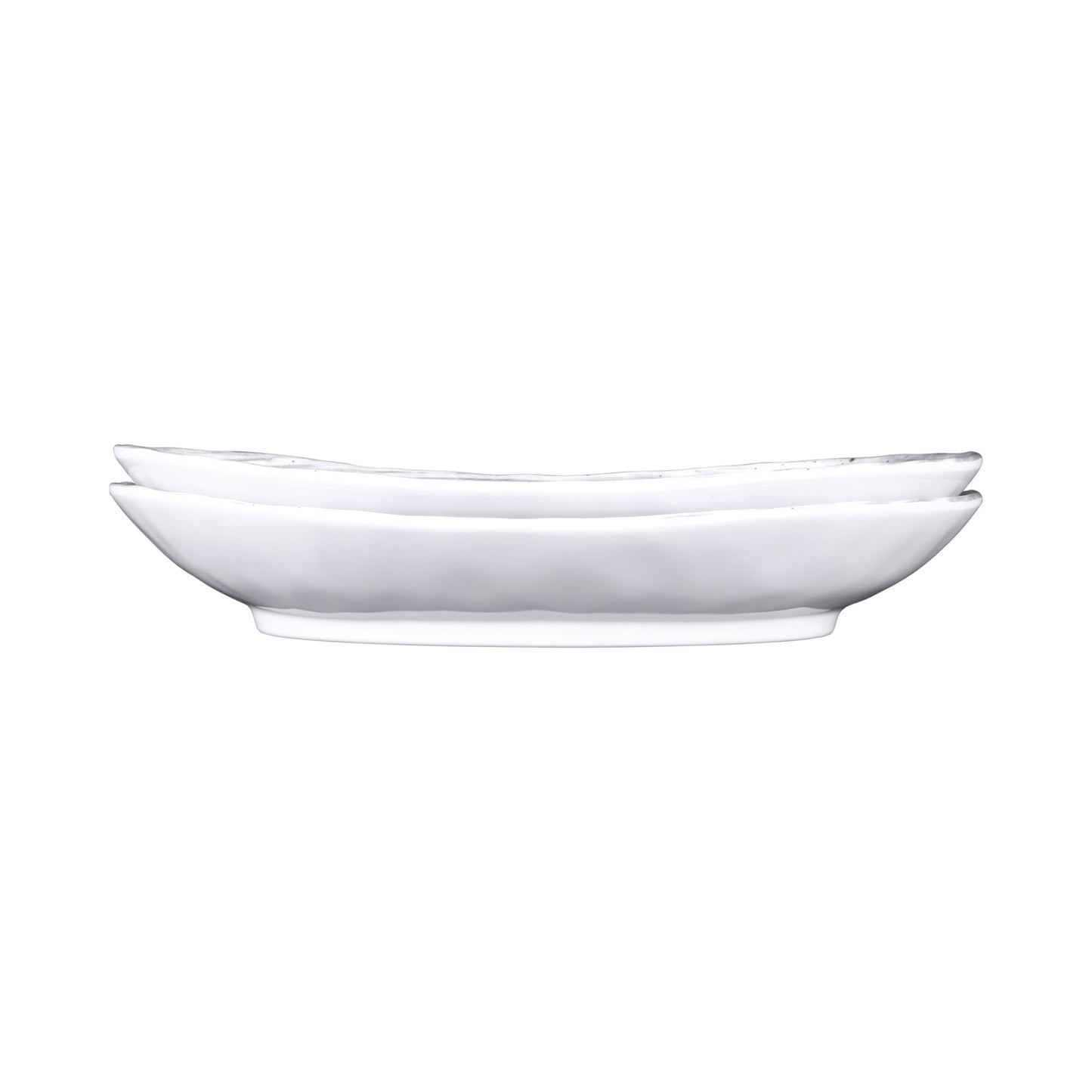 Melamine Deep Oval Plate - Black Design
