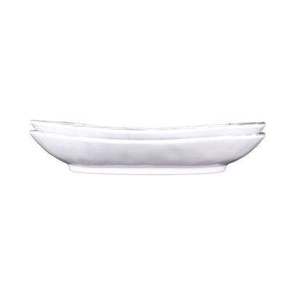 Melamine Deep Oval Plate - Black Design