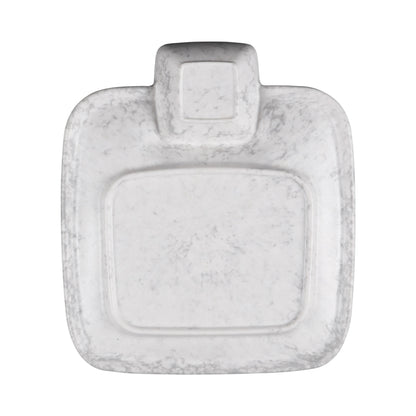 Melamine Round Chip & Dip Plate - Gray Marble