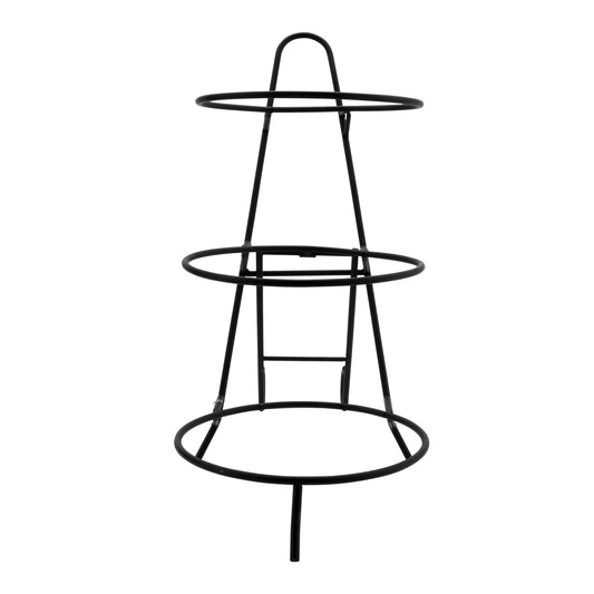 Black Round 3-Tier Pizza Stand, 18.5" tall, holds 11" Pizza