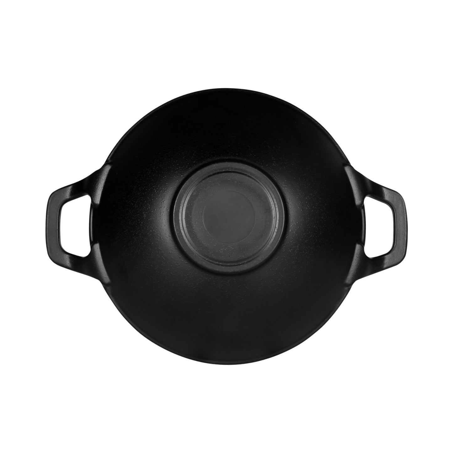 Melamine Faux Cast Iron Wok - Black