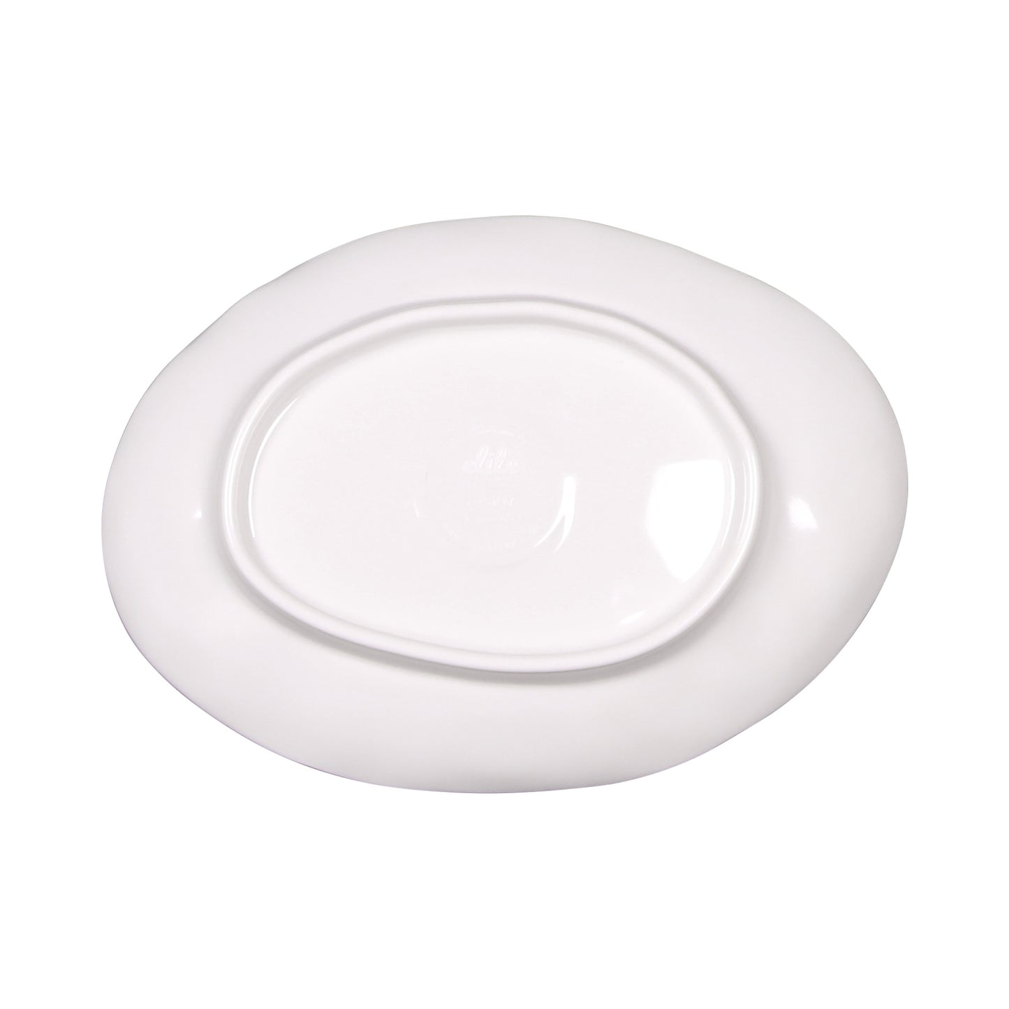 Melamine Deep Oval Plate - Taupe Design