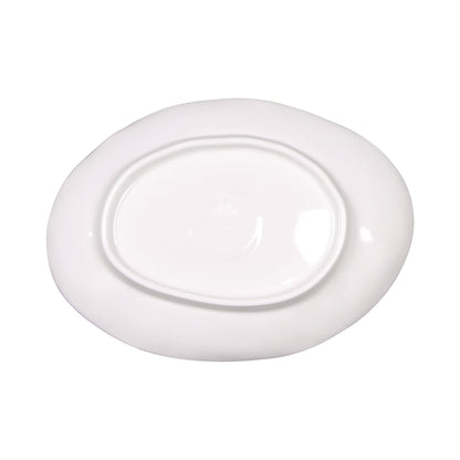 Melamine Deep Oval Plate - Taupe Design
