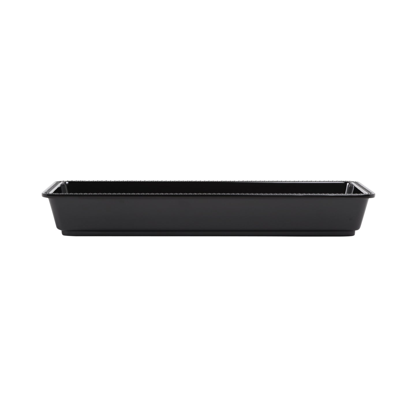 Melamine Rectangular Beaded Edge Tray - Black