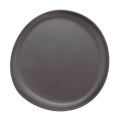 6" Dark Gray, Melamine, Small Serving Plate, 0.65" H, G.E.T. Riverstone (12 Pack)