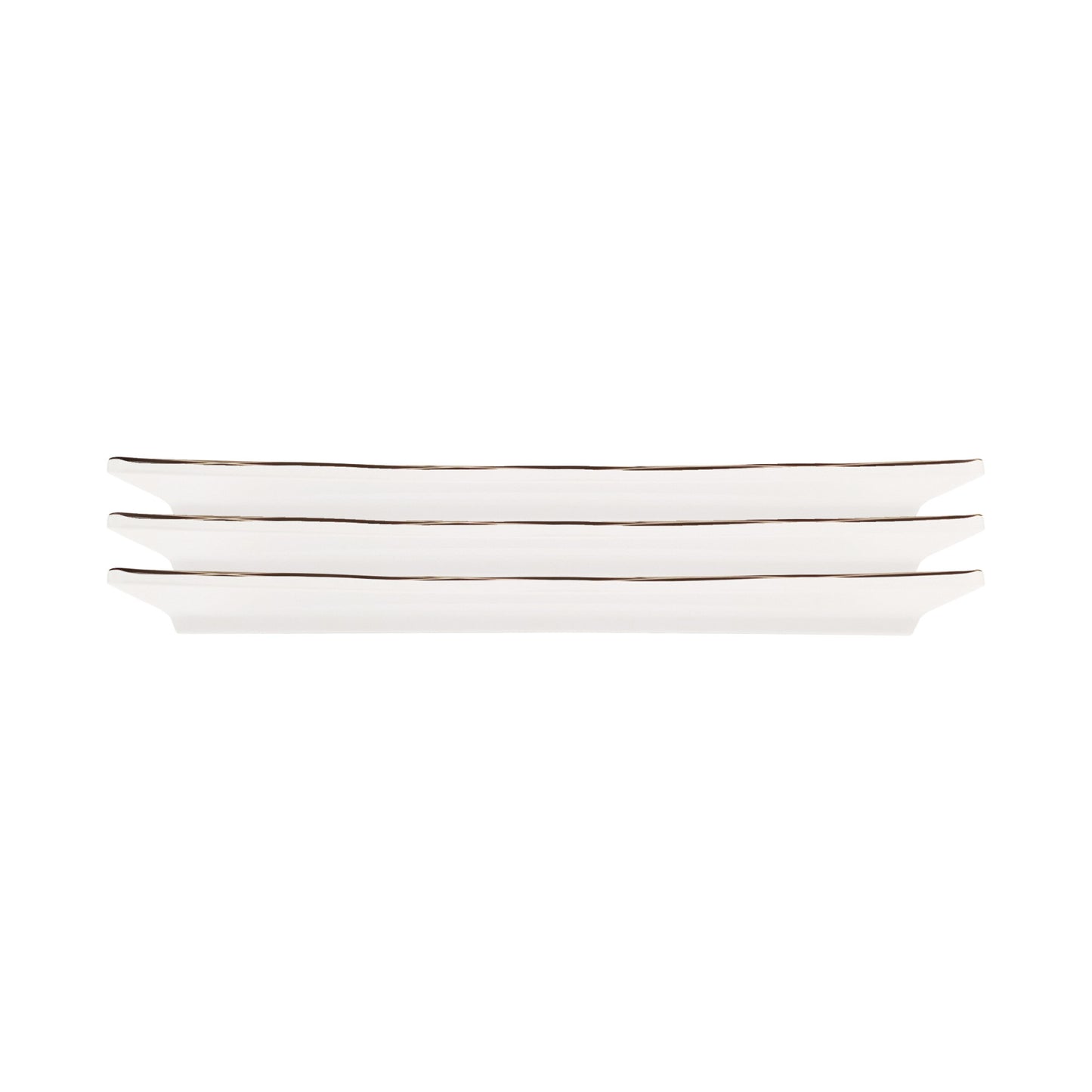 Melamine Rectangular Plate - White w/ Chocolate Decal