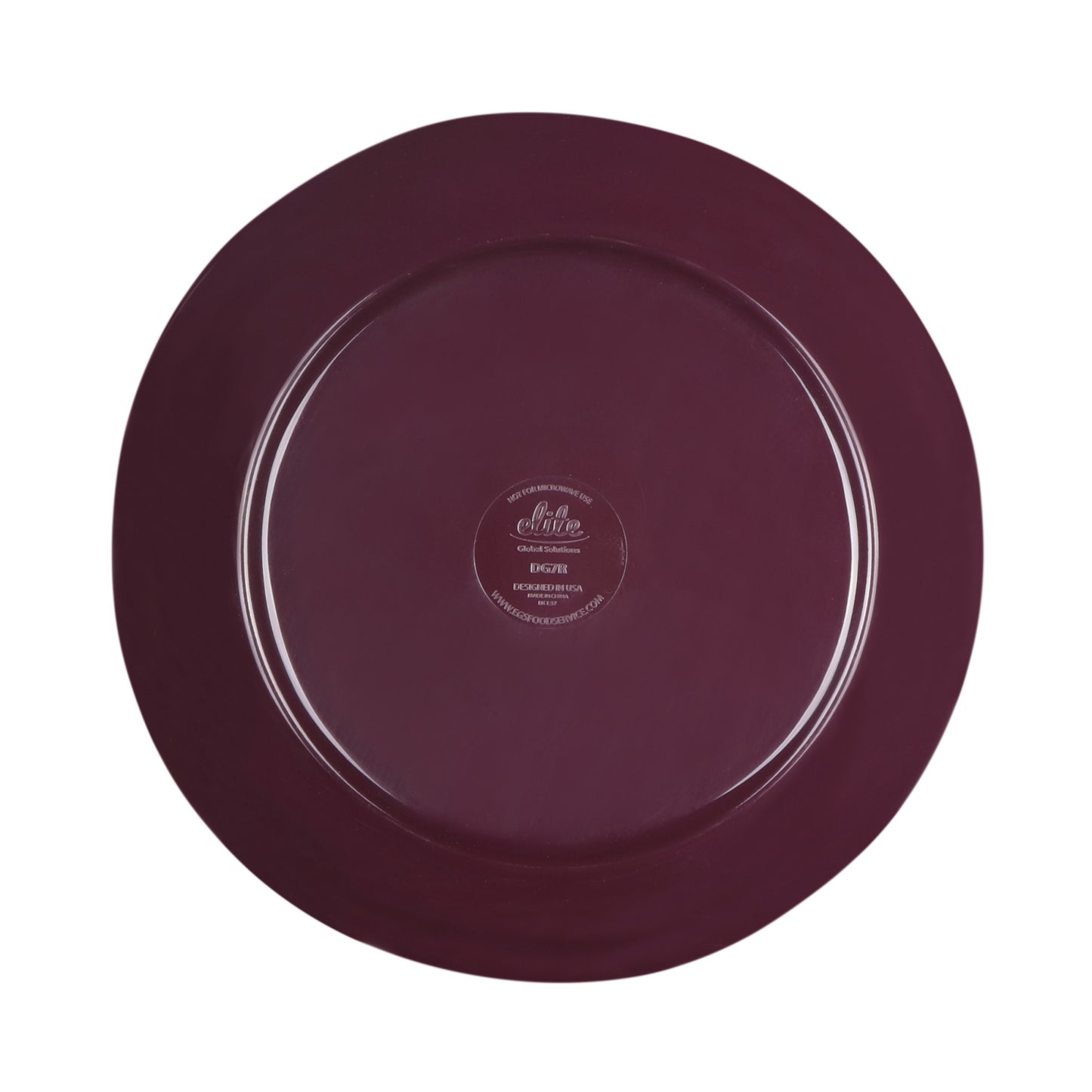 Melamine Round Plate - Purple Glaze