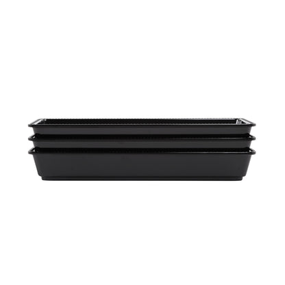 Melamine Rectangular Beaded Edge Tray - Black