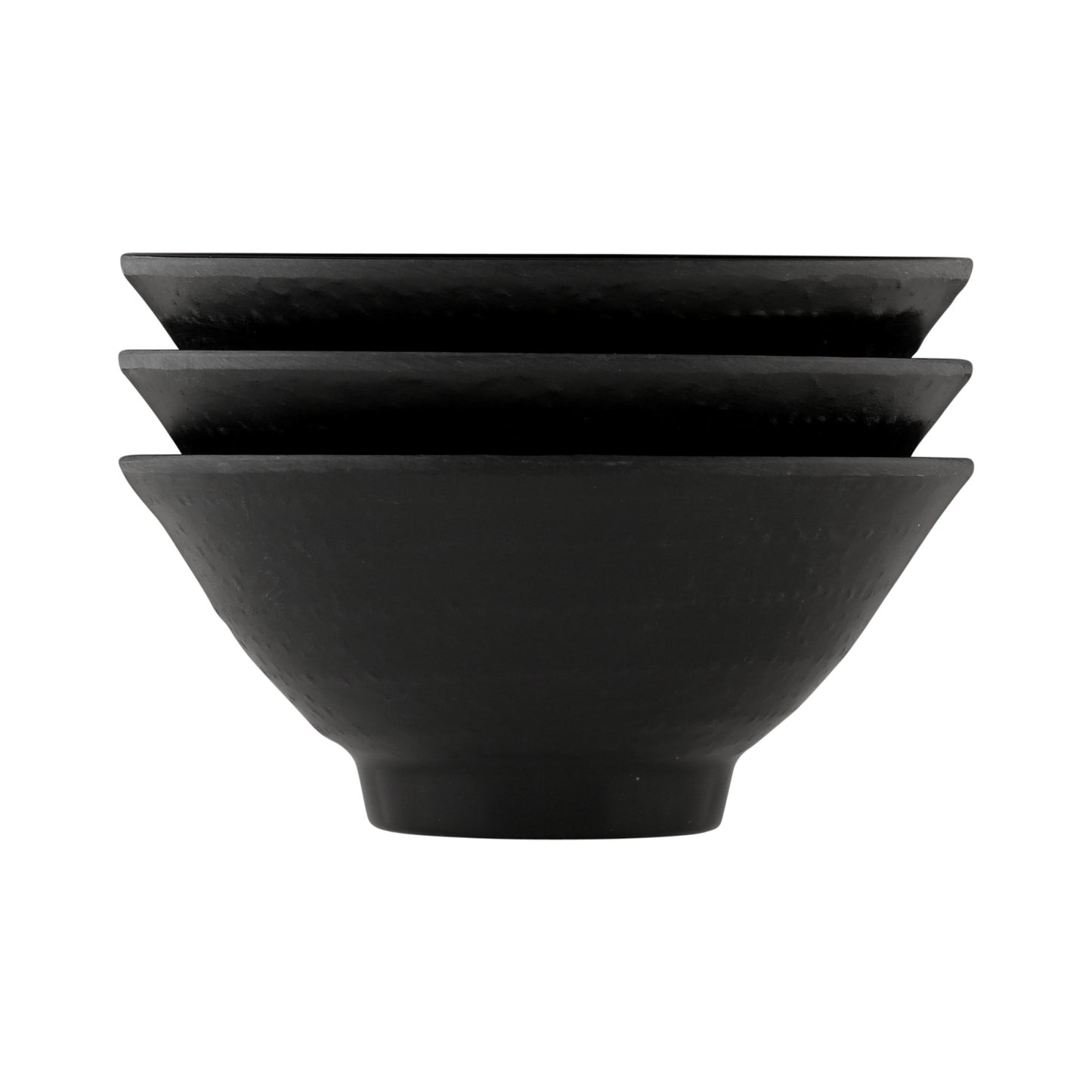 Melamine Bowl - Black Matte Finish Outside/Black Gloss Finish Inside