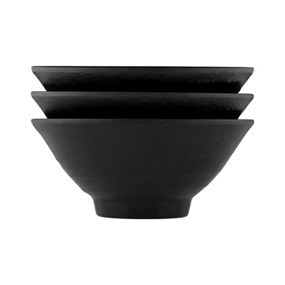 Melamine Bowl - Black Matte Finish Outside/Black Gloss Finish Inside