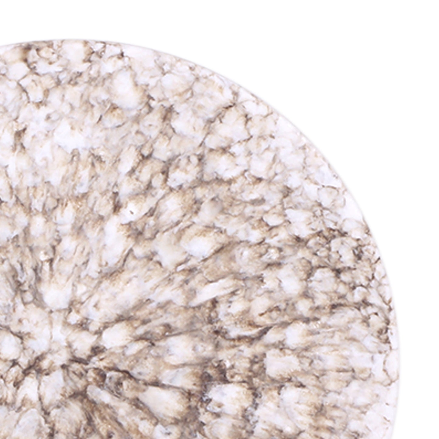 Melamine Round Plate - Brown Marble