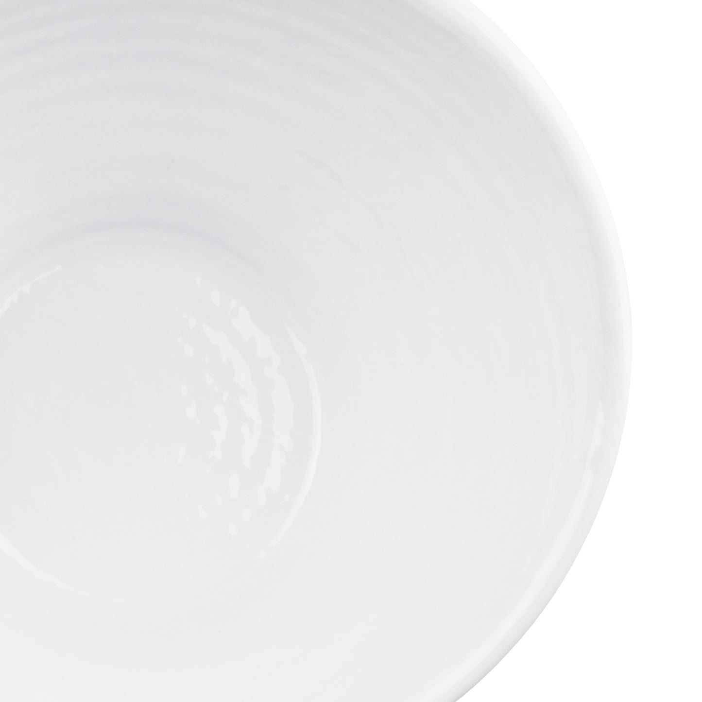Melamine Angled Bowl - White Gloss Inside/White Matte Outside