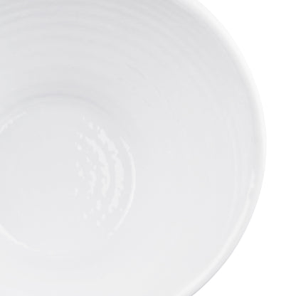 Melamine Angled Bowl - White Gloss Inside/White Matte Outside