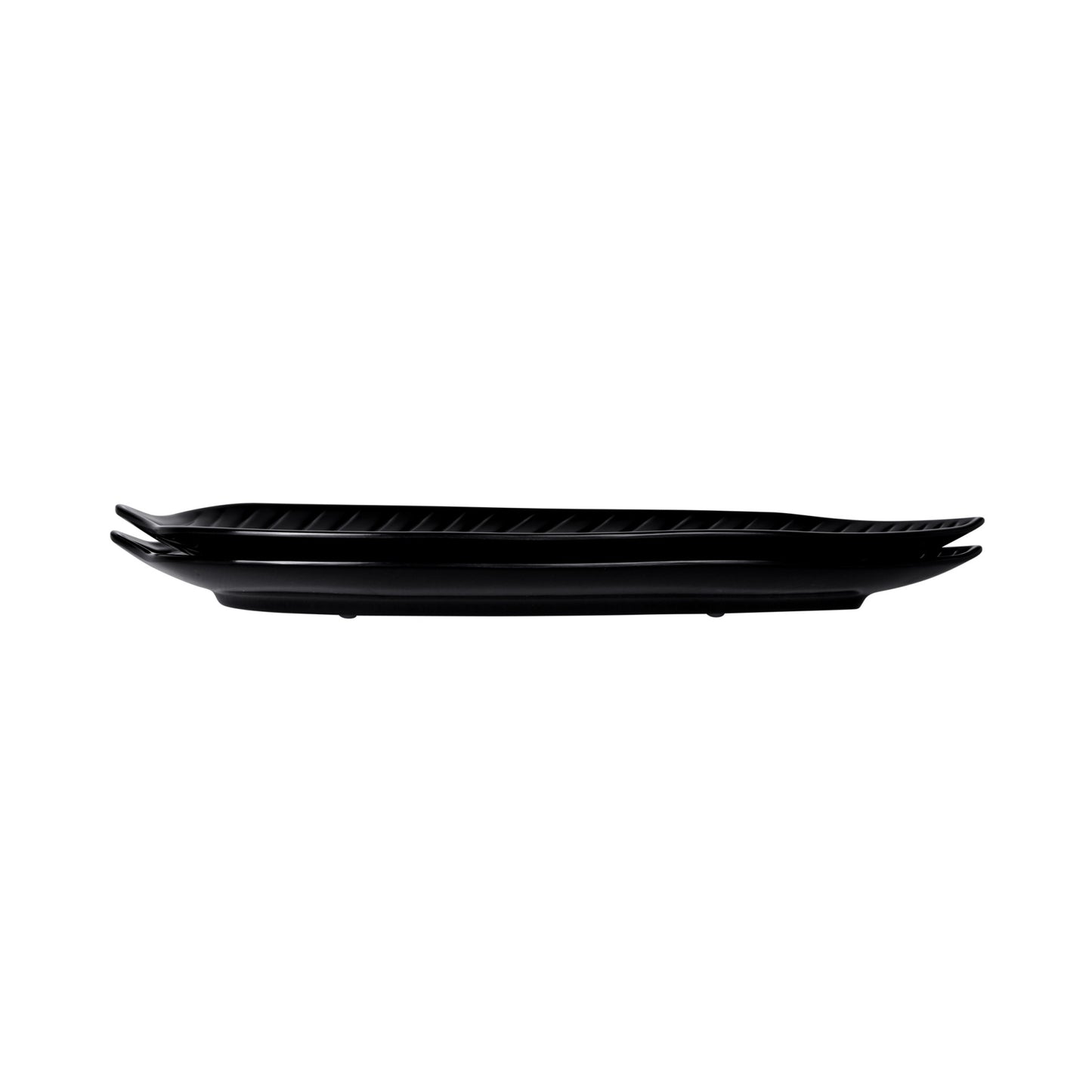 Melamine Large Leaf Platter - Black