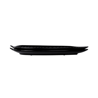 Melamine Large Leaf Platter - Black