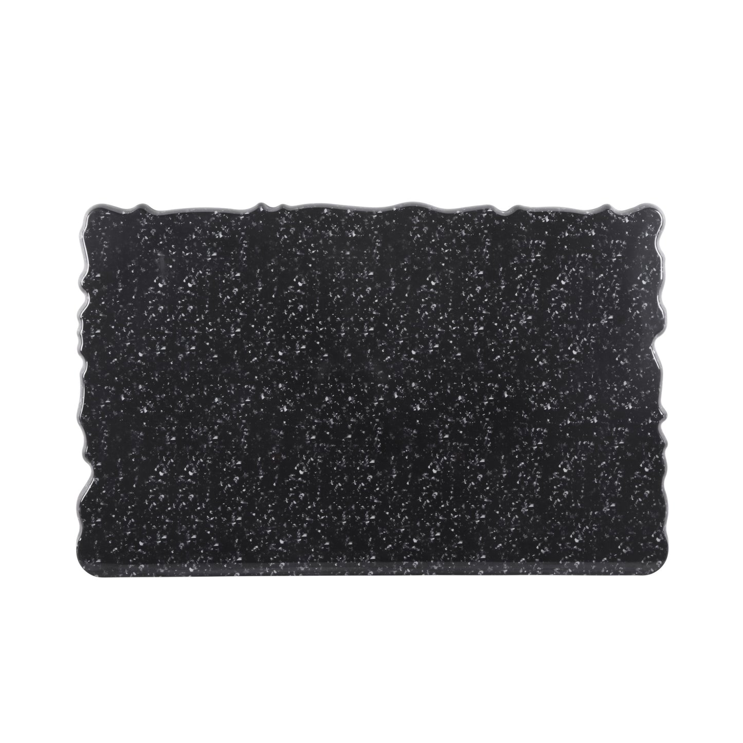 Melamine Rectangular Riser w/ One Straight Edge - Black Granite
