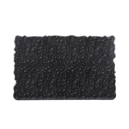 Melamine Rectangular Riser w/ One Straight Edge - Black Granite