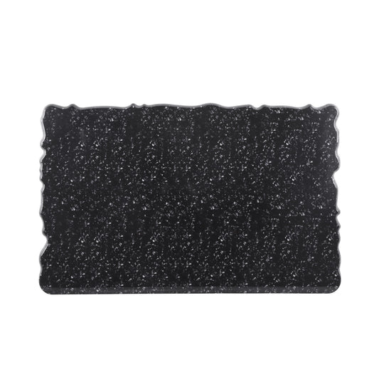 Melamine Rectangular Riser w/ One Straight Edge - Black Granite