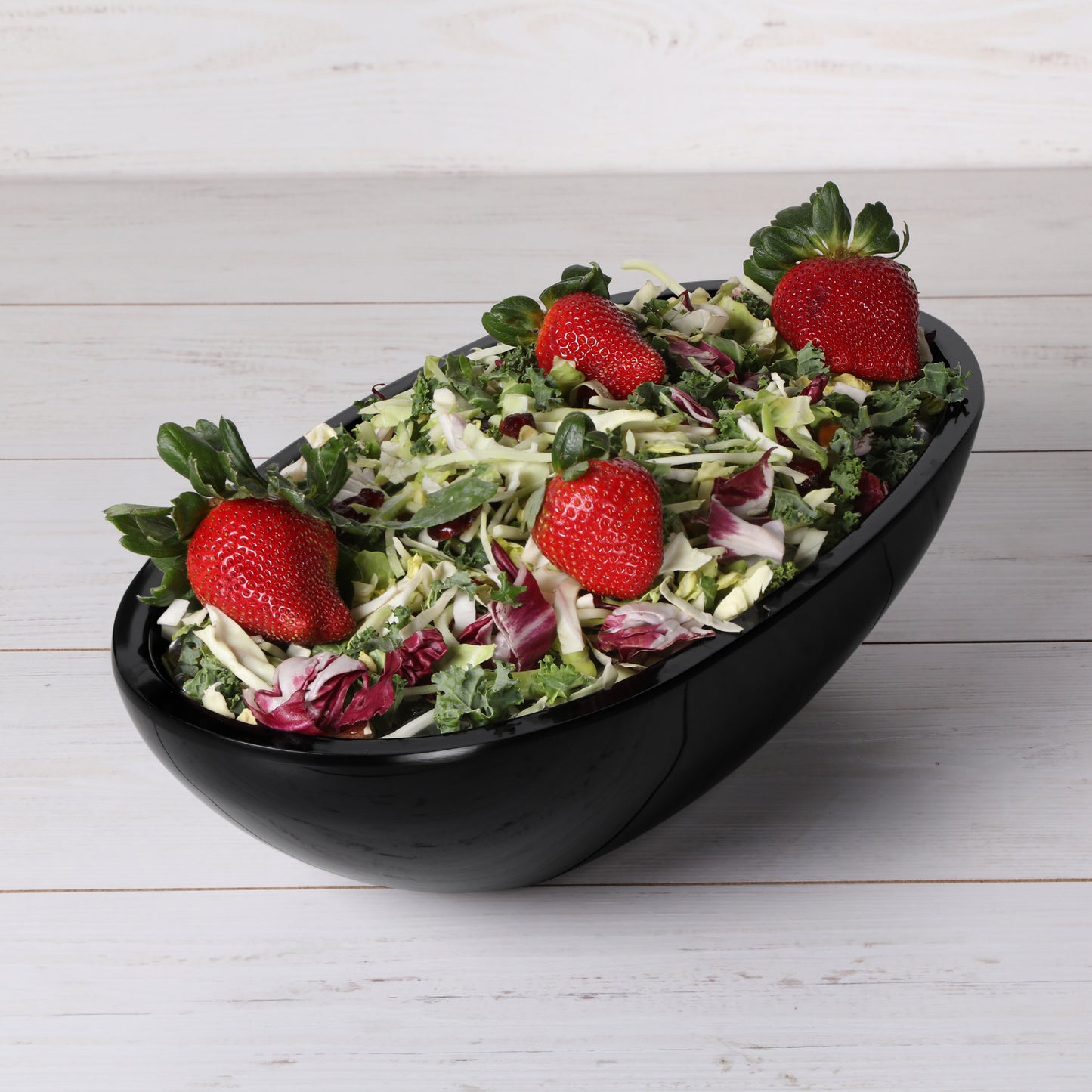 Melamine Long Oval Bowl - Black
