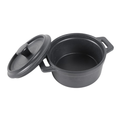 Melamine Mini Pot w/ Lid - Black