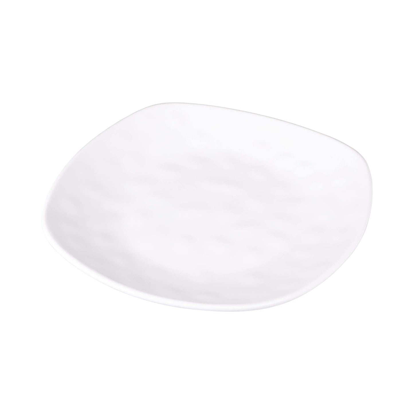 Melamine Square Plate w/ Rounded Edges - Off White