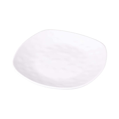 Melamine Square Plate w/ Rounded Edges - Off White