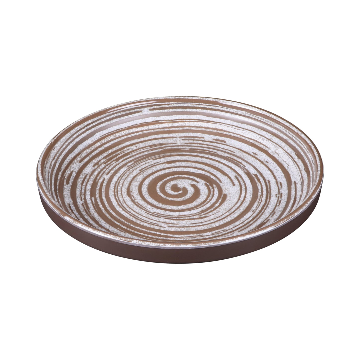 Melamine Round Coupe Plate - Stardust White