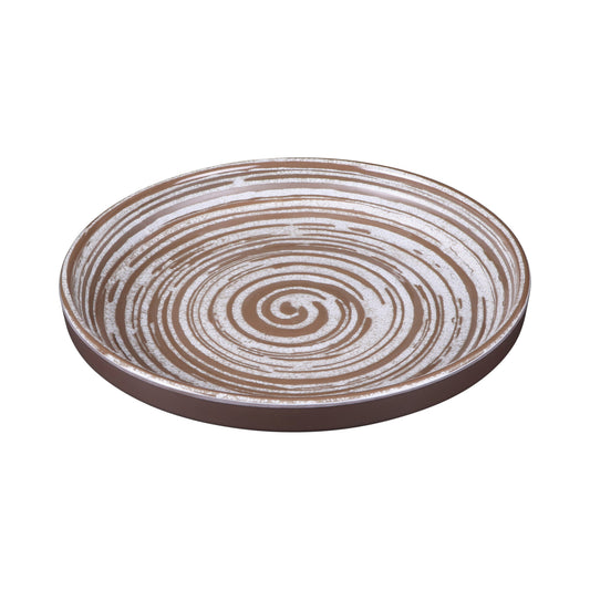 Melamine Round Coupe Plate - Stardust White