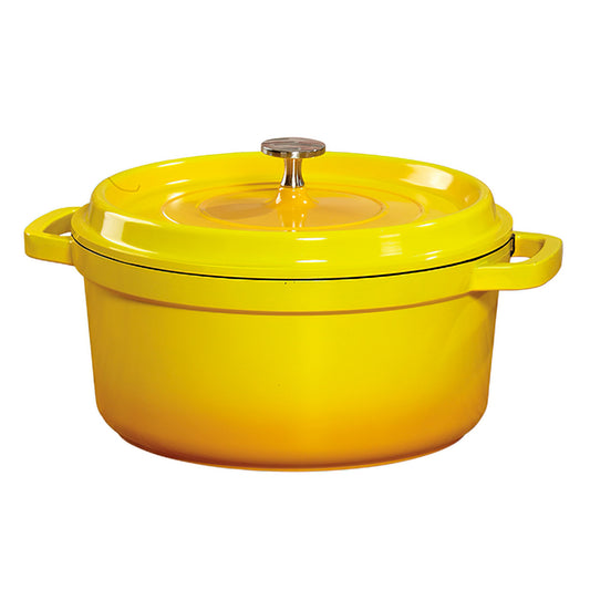 2.5 qt. (2.8 qt. rim-full), 7.88" Induction Ready Round Dutch Oven w/ Lid, 3.5" deep  (Clear Coat)