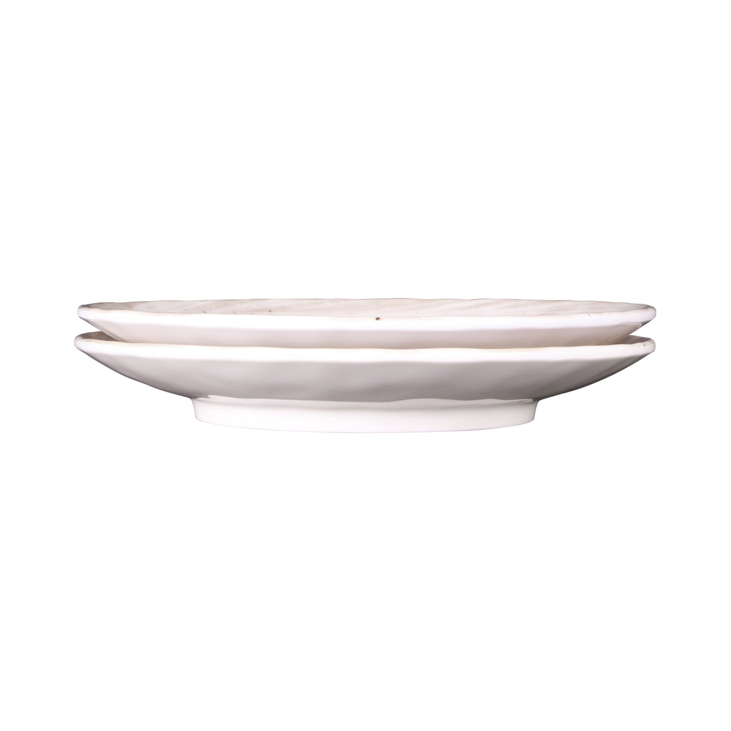 Melamine Round Plate - Taupe Design