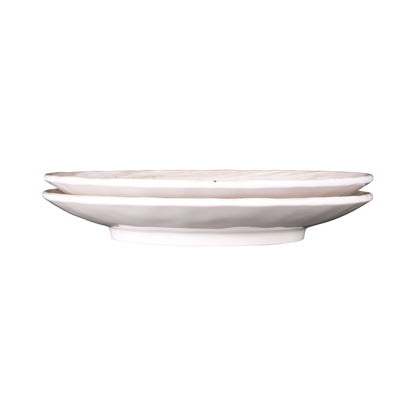 Melamine Round Plate - Taupe Design