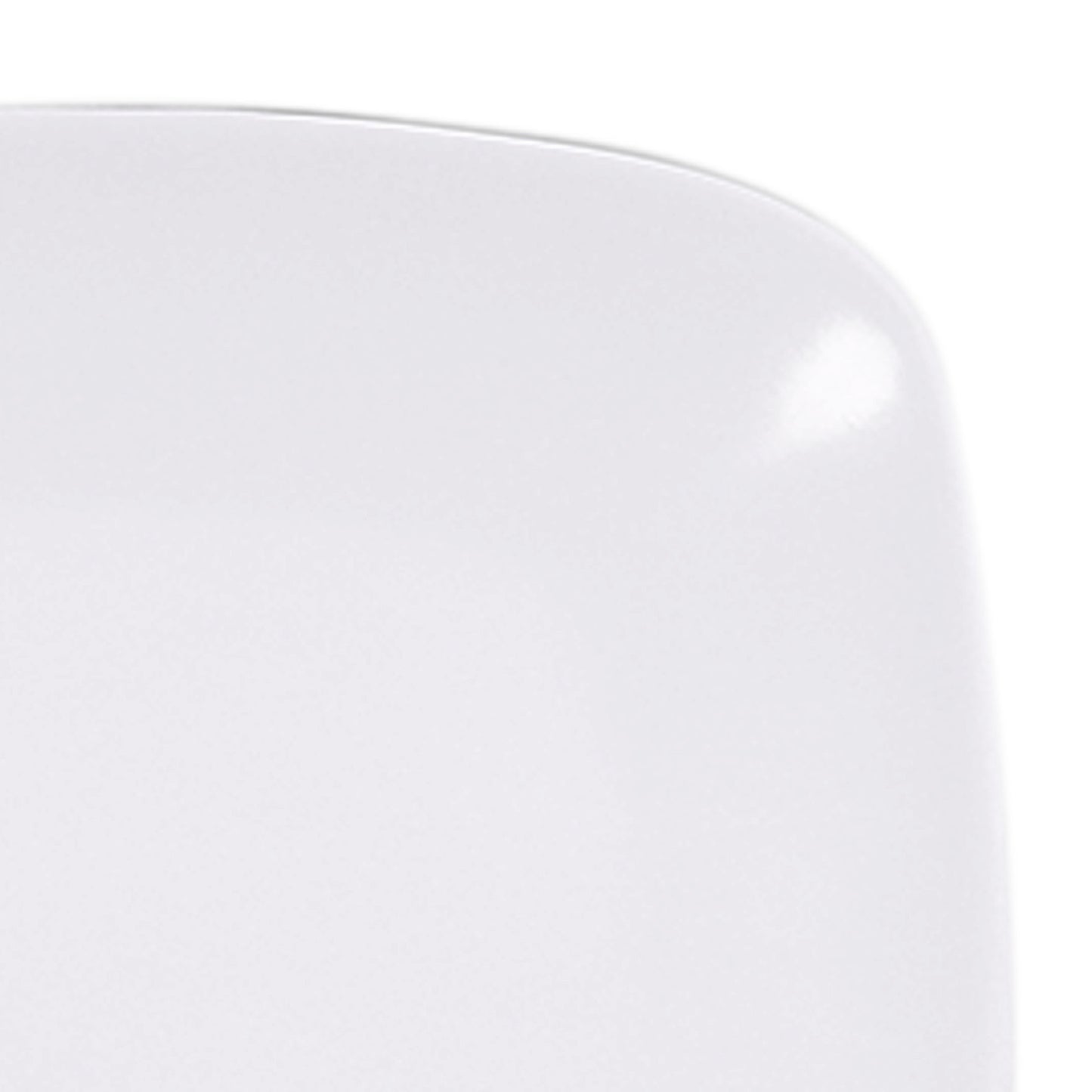 Melamine Rounded Edge Square Plate - White