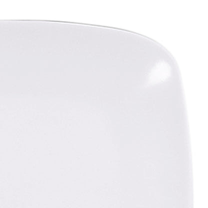 Melamine Rounded Edge Square Plate - White