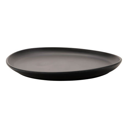 9.1" Dark Gray, Melamine, Small Round Coupe Dinner Plate, G.E.T. Riverstone (12 Pack)