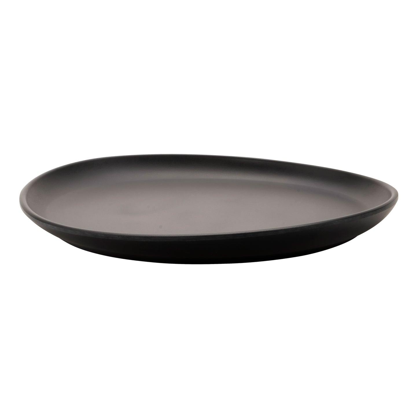 9.1" Dark Gray, Melamine, Small Round Coupe Dinner Plate, G.E.T. Riverstone (12 Pack)