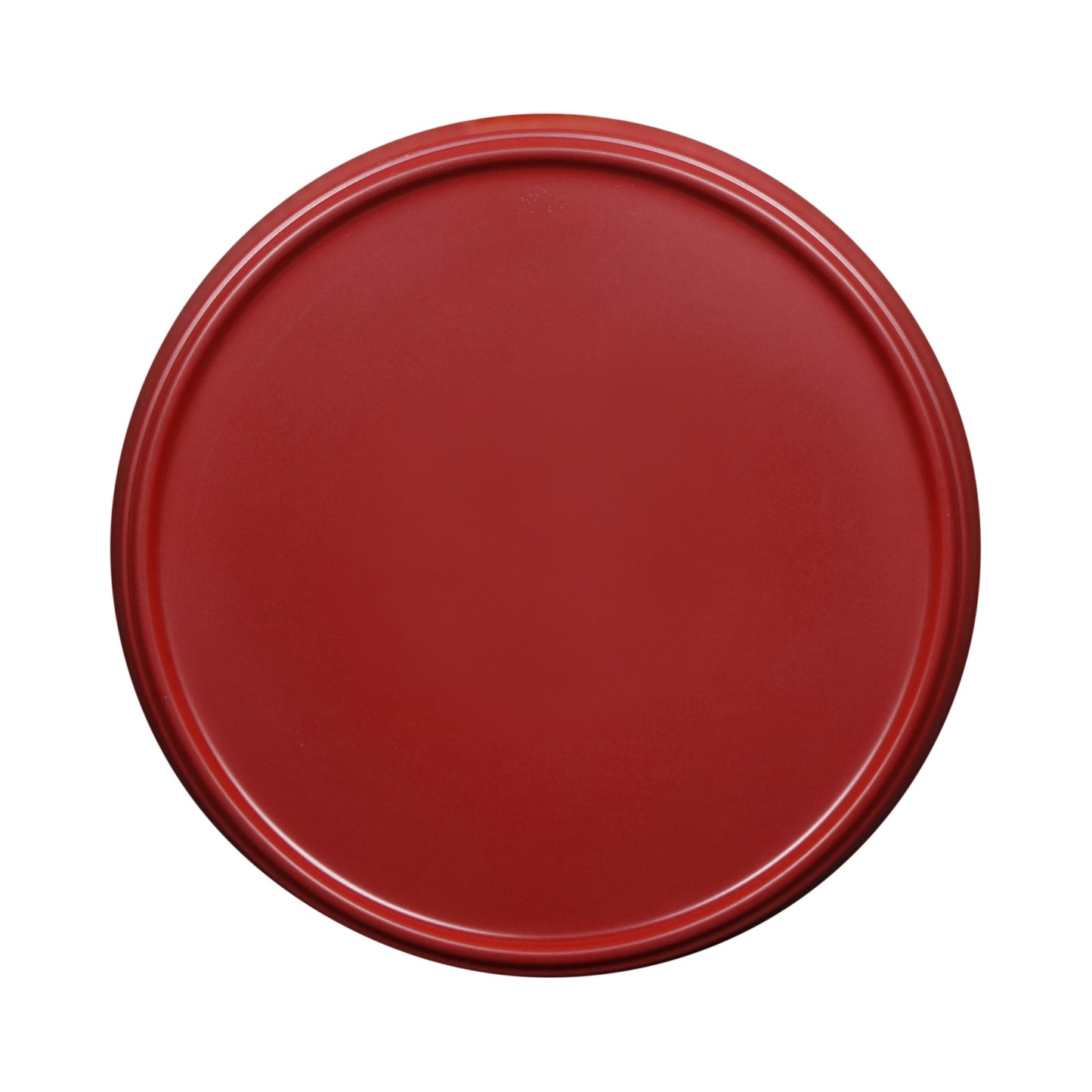 Melamine Round Coupe Plate - Red Glaze