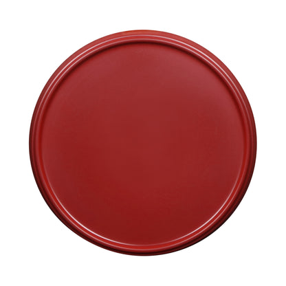 Melamine Round Coupe Plate - Red Glaze