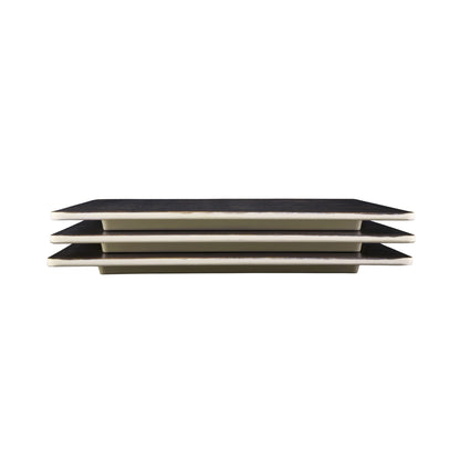 Melamine Square Faux Wood - Zebrawood