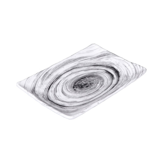 Melamine Rectangular Plate - Black Design