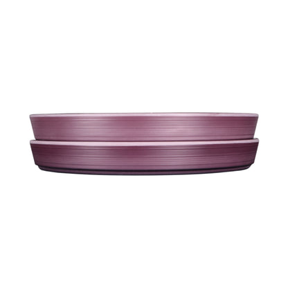 Melamine Round Coupe Plate - Purple Glaze