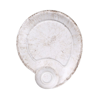 Melamine Square Chip & Dip Plate - Brown Marble