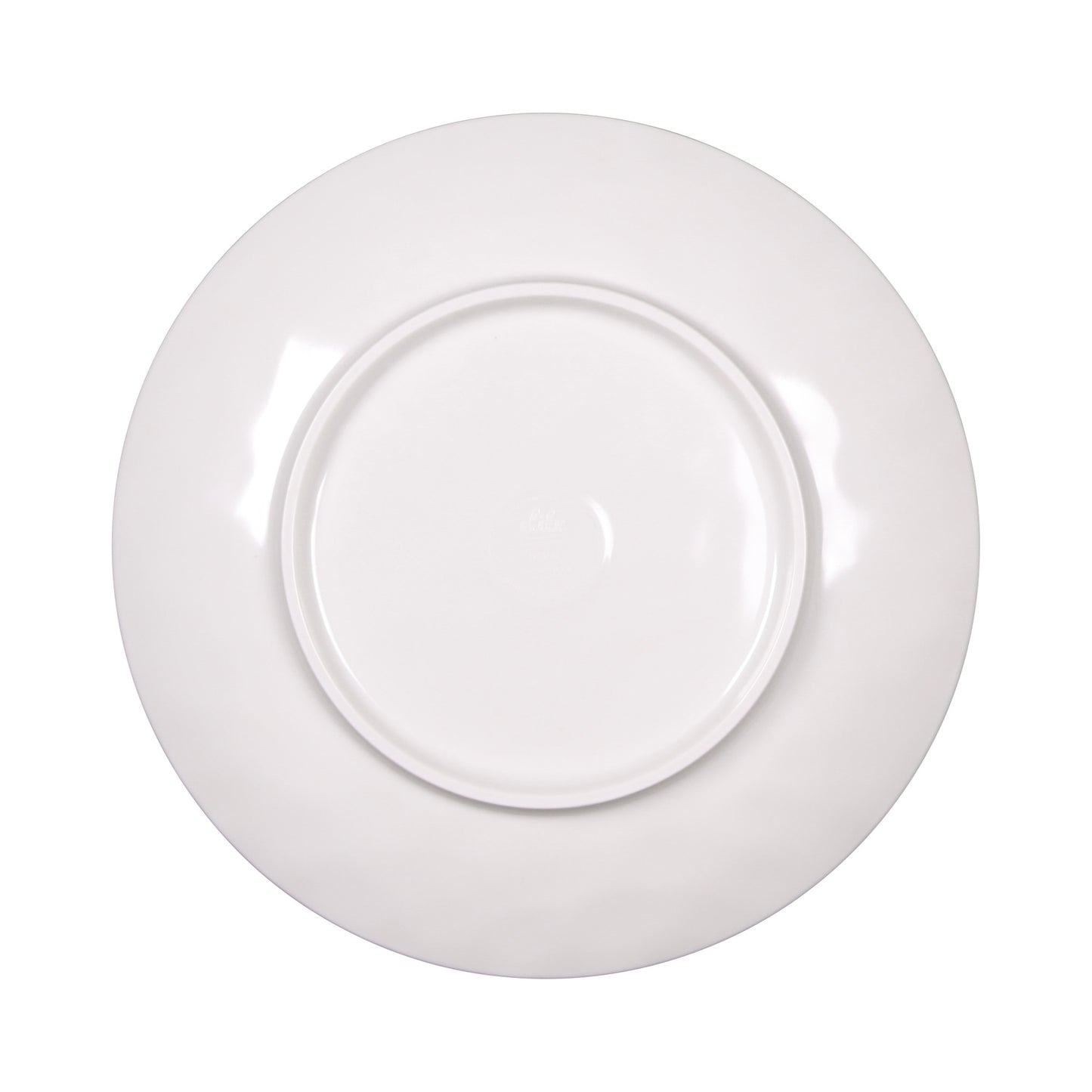 Melamine Round Plate - Taupe Design