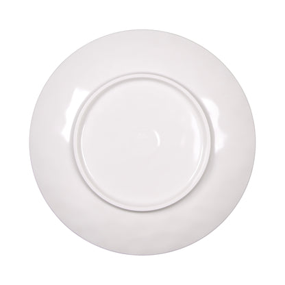 Melamine Round Plate - Taupe Design