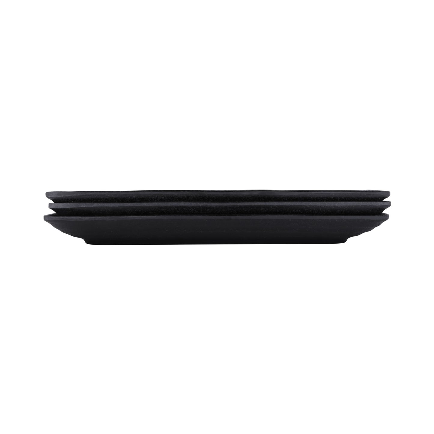 Melamine Rectangular Wave Tray - Black