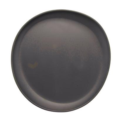 9.1" Dark Gray, Melamine, Small Round Coupe Dinner Plate, G.E.T. Riverstone (12 Pack)
