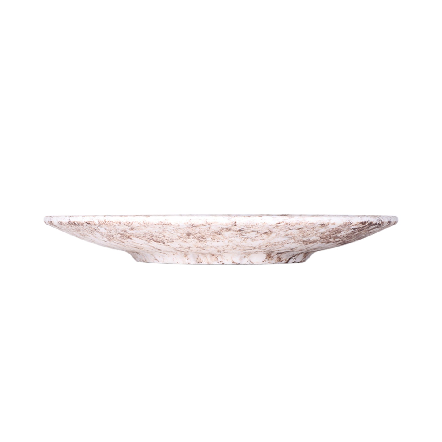 Melamine Round Plate - Brown Marble