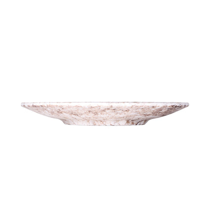 Melamine Round Plate - Brown Marble