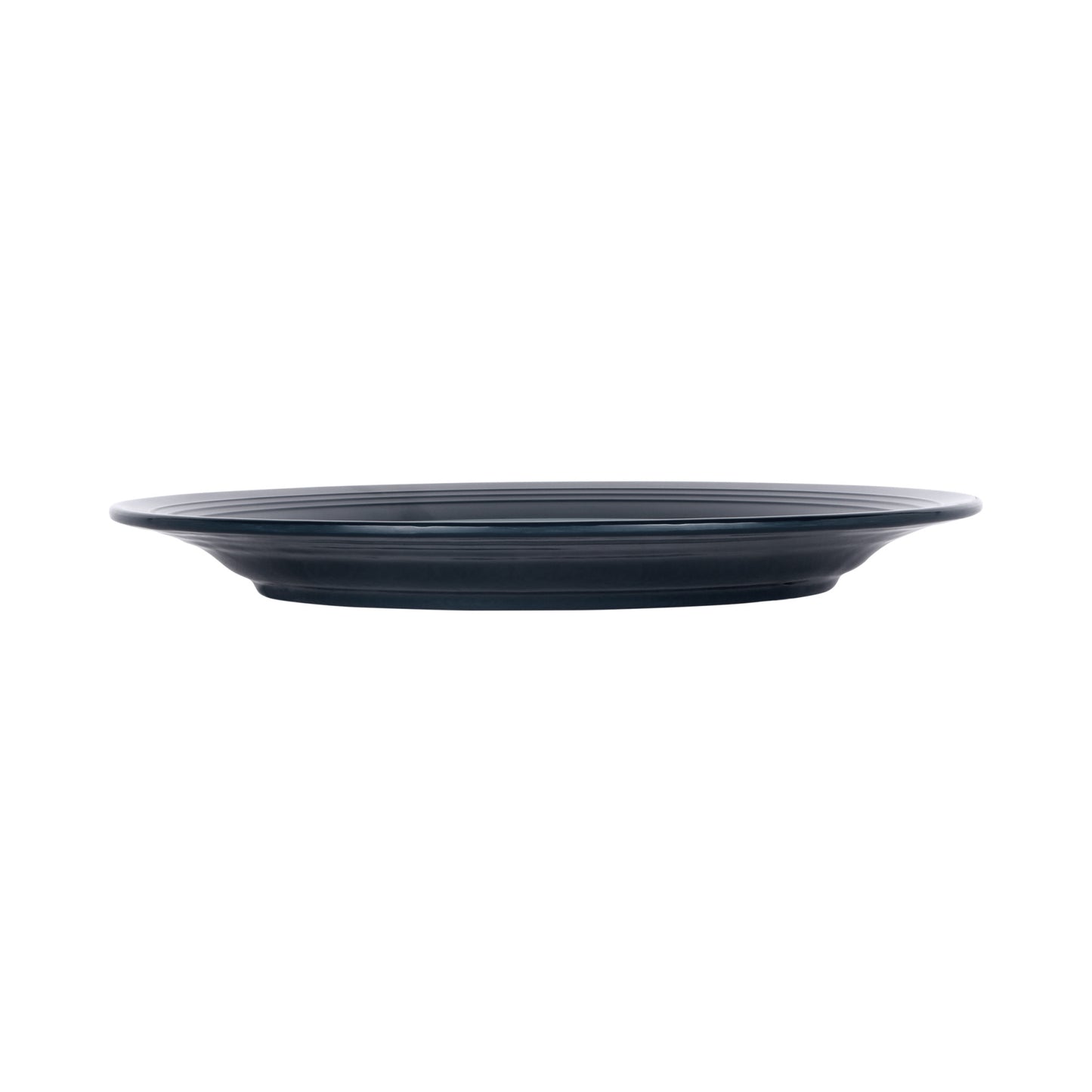 Melamine Round Two Tone Plate - Abyss Gloss Inside/Lapis Matte Outside