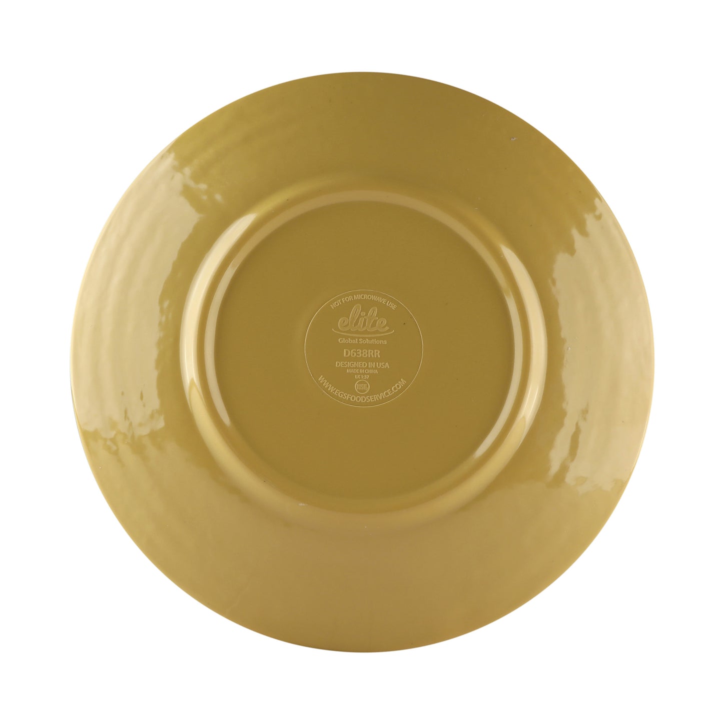 Melamine Round Pebble Plate - Olive Oil